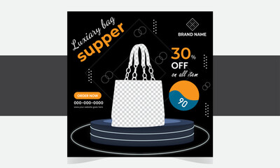 luxury bag social media post design 