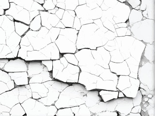 Cracks on a wall. Abstract background. Vector the cracks concrete texture white and black. Black and white grunge texture of cracks in a wall. EPS 10.