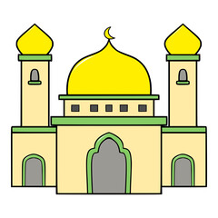 mosque illustration isolated vector