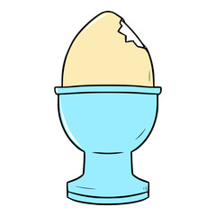 Obraz premium boiled egg illustration isolated vector