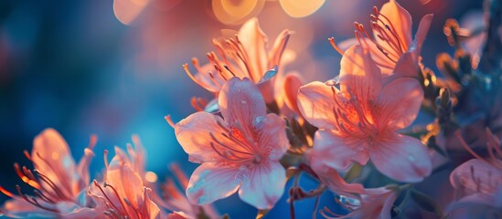 Fototapeta na wymiar Breathtaking Closeup of Beautiful Blooming Flowers