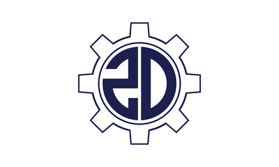 ZO initial letter mechanical circle logo design vector template. industrial, engineering, servicing, word mark, letter mark, monogram, construction, business, company, corporate, commercial, geometric