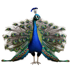 peacock in front of background