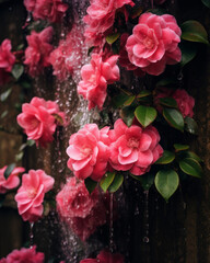 Obraz premium A Bunch of Flowers on a Wall