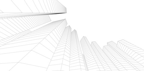 architecture design vector 3d illustration