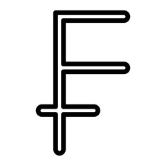 Obraz premium swiss franc sign