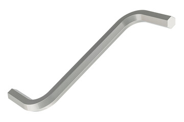 Hex Key, Hex Wrench, 3D rendering isolated on transparent background