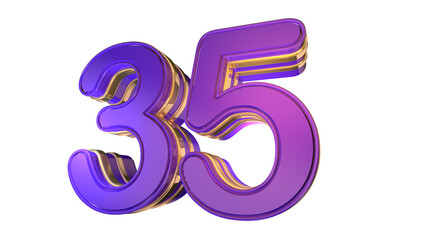 Purple Gold  3d number 35