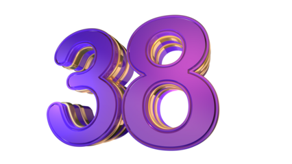 Purple Gold  3d number 38