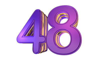 Purple Gold  3d number 48