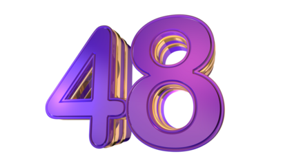 Purple Gold  3d number 48