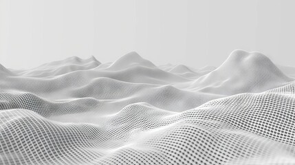Abstract Digital Wireframe Landscape