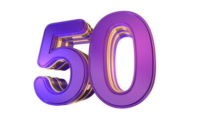 Purple Gold  3d number 50