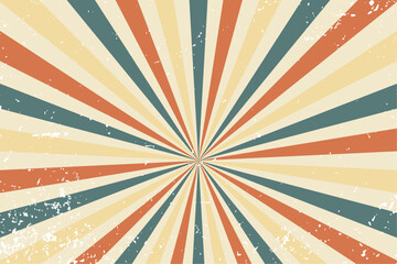 Abstract vintage retro sunburst background 70's 80's abstract background retro background with rays