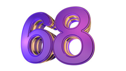 Purple Gold  3d number 68