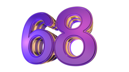 Purple Gold  3d number 68
