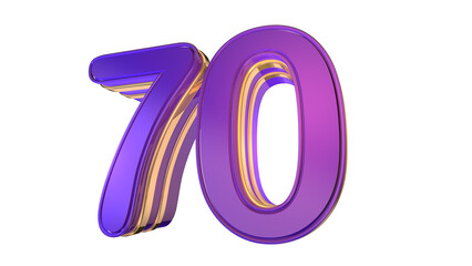 Purple Gold  3d number 70