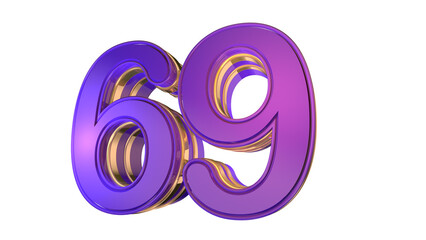 Purple Gold  3d number 69