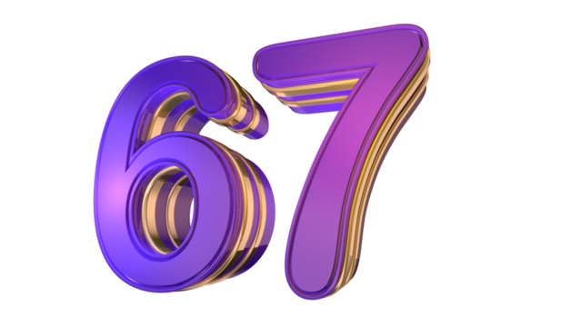 Purple Gold  3d number 67