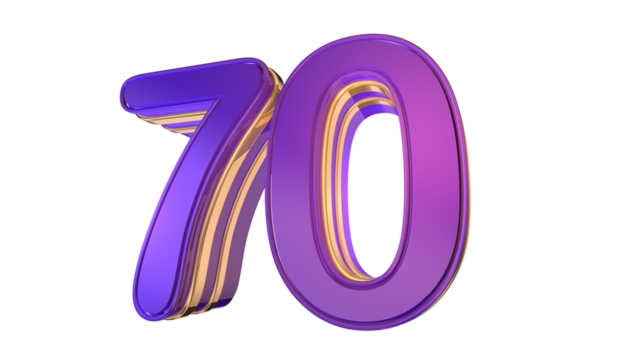 Purple Gold  3d number 70