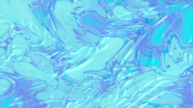 Abstract colorful wavy watebackground in blue color. Modern colorful wallpaper. 3d rendering. Gradient waves flowing motion design background 4k
