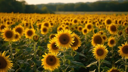 Sunflower Field in Full Bloom