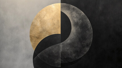 yin yang symbol made of stones - obrazy, fototapety, plakaty