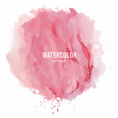 Pink watercolor splashes, Abstract watercolor background