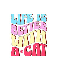 Retro Cat SVG Bundle, Cat SVG Design, Kitten SVG, Cat lady svg, crazy cat lady svg, cat lover svg, cats svg, Cat svg Cut File Cricut,Cat svg Bundle, Cat Quotes svg,