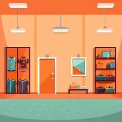 Animated Interior of a Modern Clothing Store