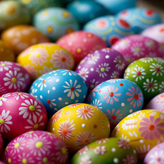Fototapeta na wymiar Colorful Easter eggs background wallpaper