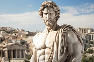 Aesop the Greek fabulist statue.