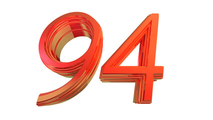 Fototapeta premium Red3d number 94