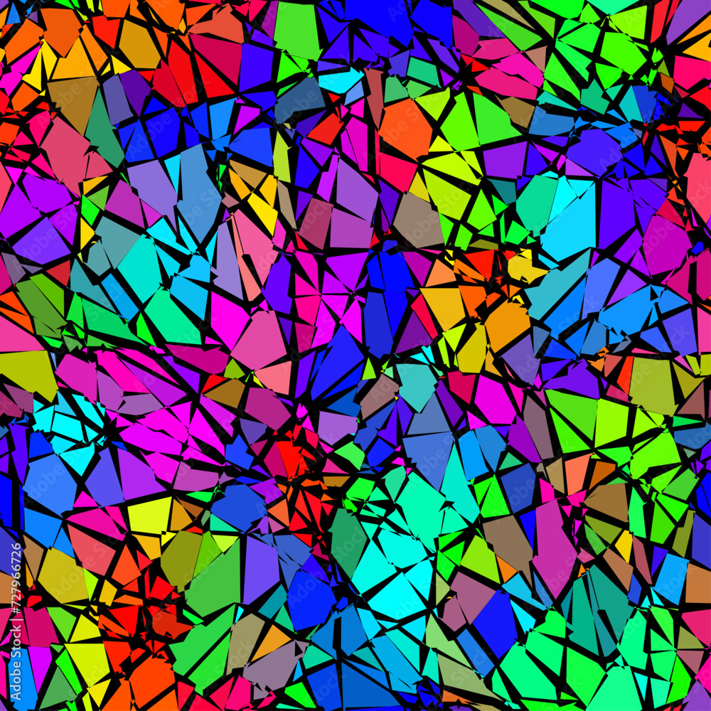 Poster pop art style mosaic. broken glass mosaic. vector seamless mosaic art pattern. art background.