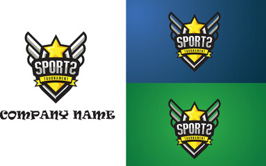 Modern and Creative Isolated Sports Tournament Badge Logo Vector for Gaming League or Sports Team