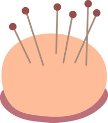 Hand drawn needlepoint with needles