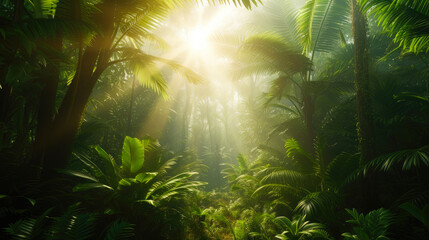 Ethereal Jungle: Sunlight Serenity
