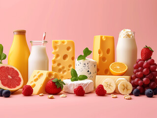 Illustration artistic web design decoration of milk banner