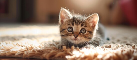 Awww Adorable Cute Kitten Captured in an Indoor Shooting Session