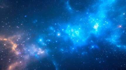 Obraz premium Galactic Burst of Multicolored Stars