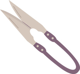 Hand drawn knitting scissors