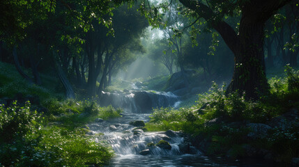 Obraz premium Whispers of Magic: Nature's Spellbinding Retreat