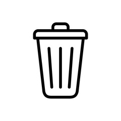 Trash can icon. Trash can vector isolated on a white background. Garbage Icon vector. Garbage vector design illustration. Trash can simply sign. Trash can outline icon design