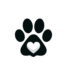 paw print sign and symbol. cat paw