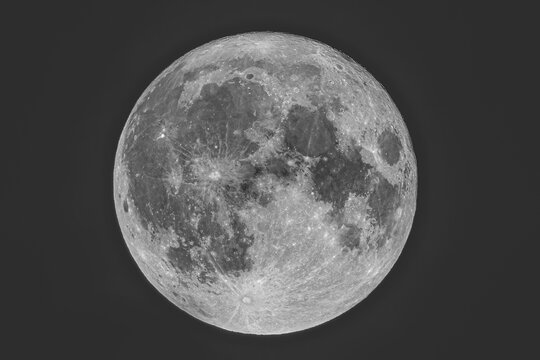 Very high resolution Full Moon. Pitch black sky, and plenty of room for contrast, brightness and color adjustment. Super high quality.