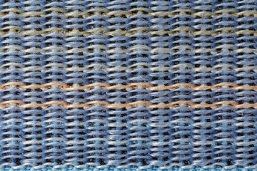 Blue nylon fabric pattern close up as background