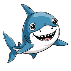 a cartoon of a shark