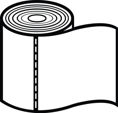 recommend clip art: Tissue paper role - Toilet paper outline