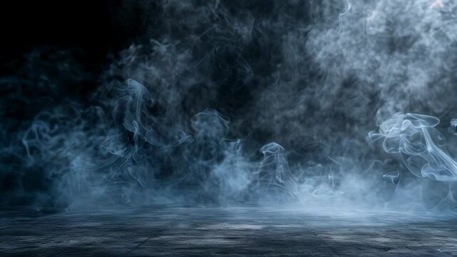 Defocused smoke on a dark background