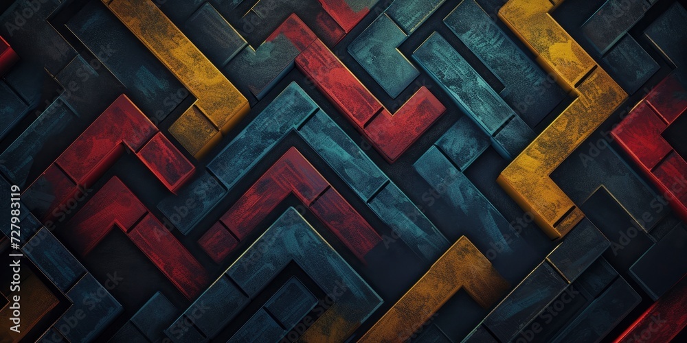 Poster repetitive dark background pattern for a website dedicated to retro logic puzzle and strategy game d